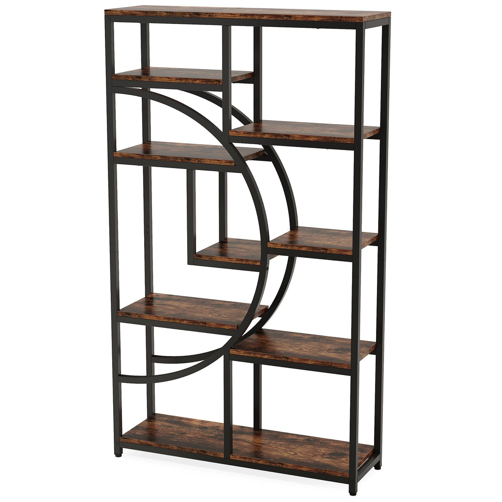 68.89" Height Industrial 5-Tier Rustic Brown Etagere