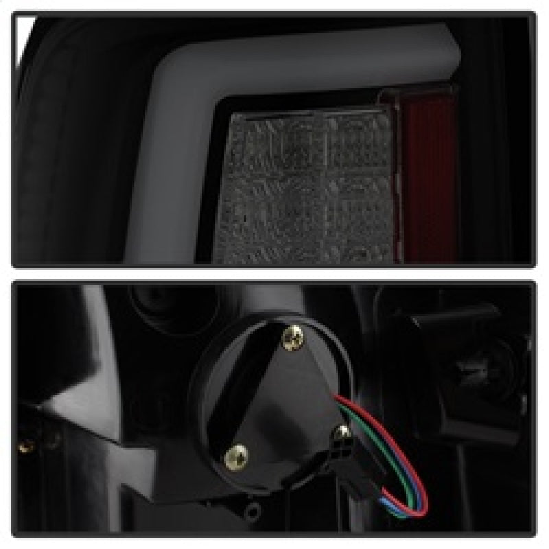 Spyder 13-14 Dodge Ram 1500 Light Bar LED Tail Lights - Black Smoke ALT-YD-DRAM13V2-LED-BSM 5084064