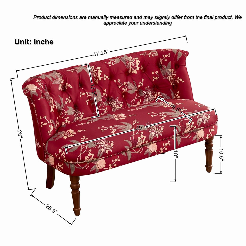 European Style Sofa Chair in Wine Red