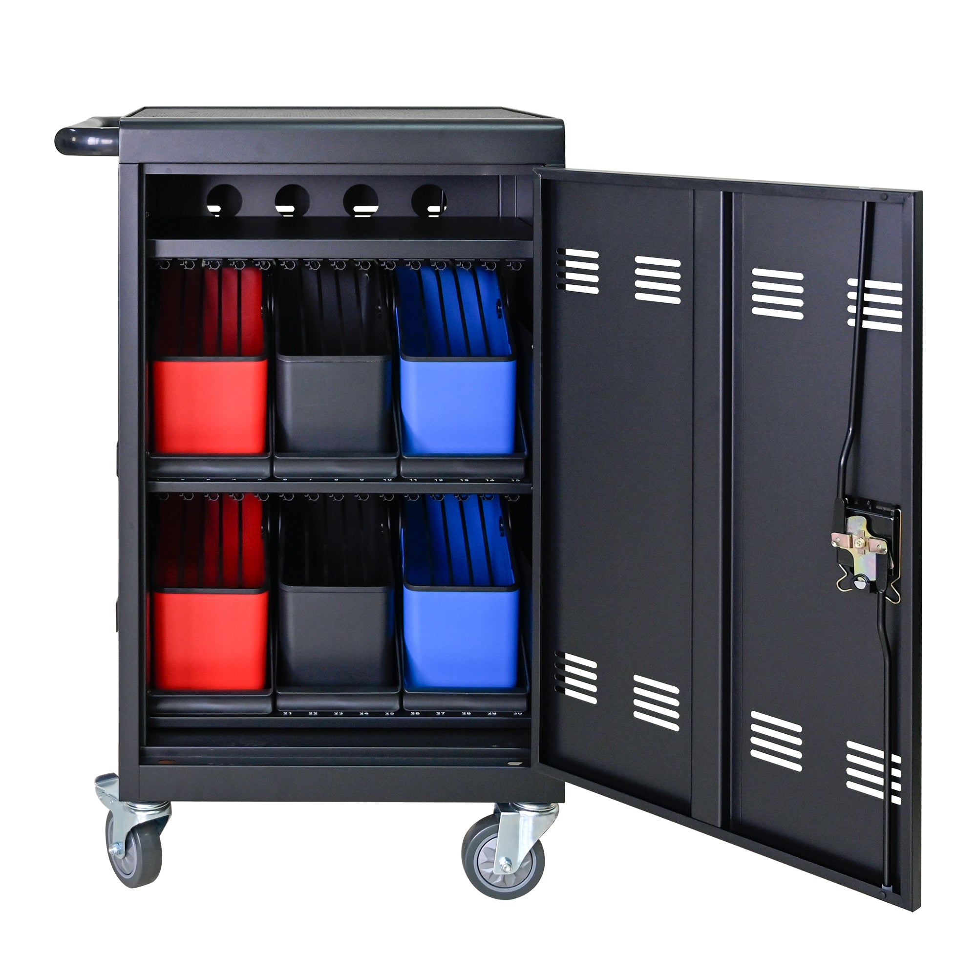 Tablet Laptop Device Basket for Mobile Charging Trolley - Black