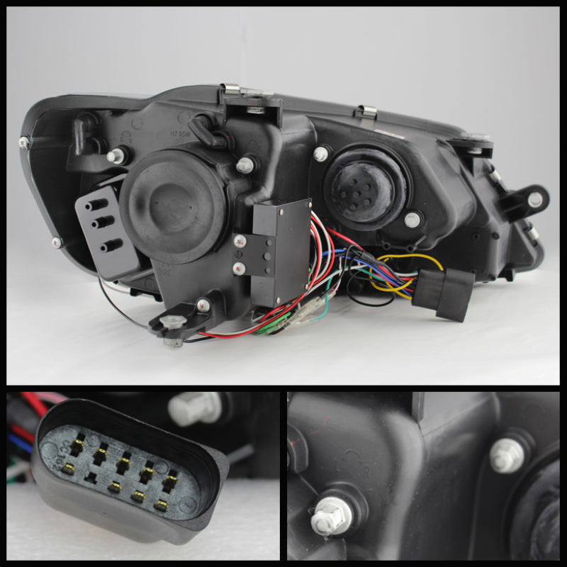 Spyder Volkswagen Jetta 11-14 Projector Headlights Halogen Light Tube DRL Smke PRO-YD-VJ11-LTDRL-SM 5073655