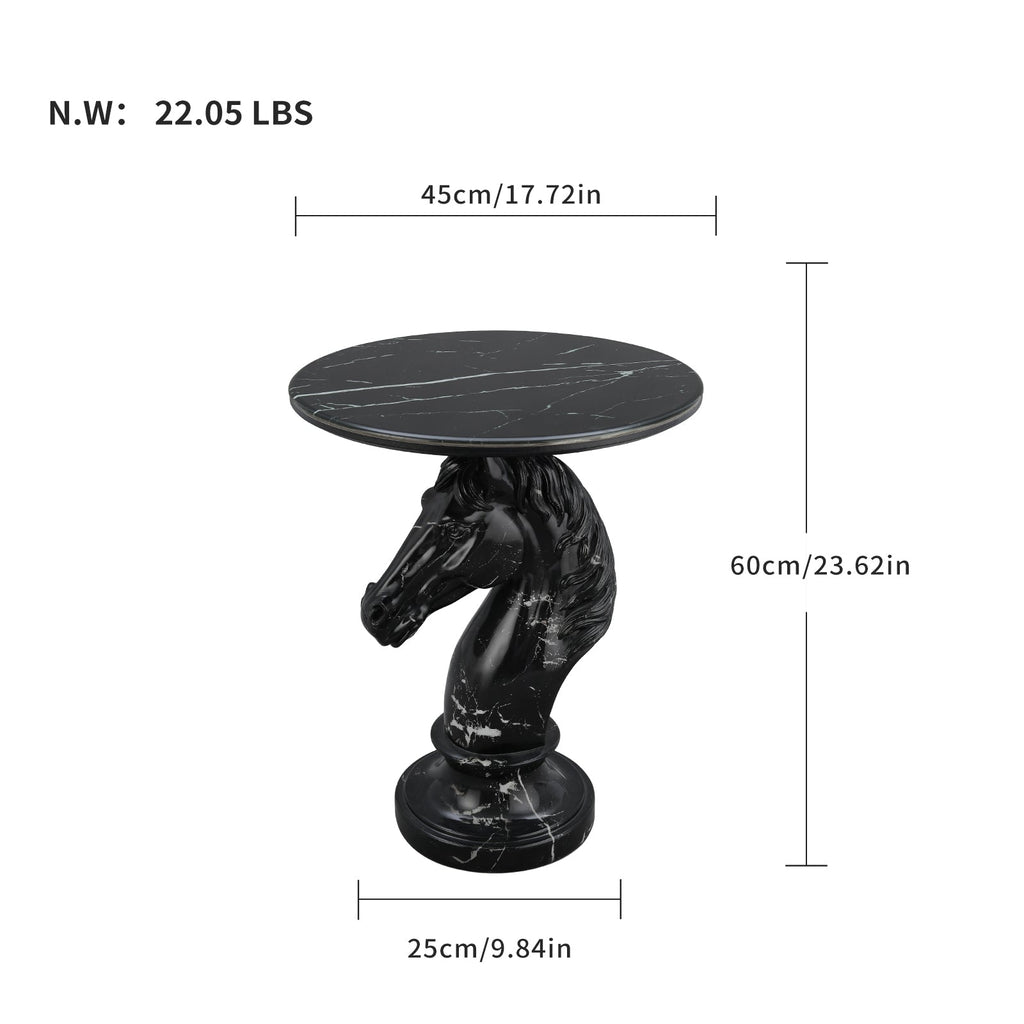 Horse Head Accent Table Animal Statue