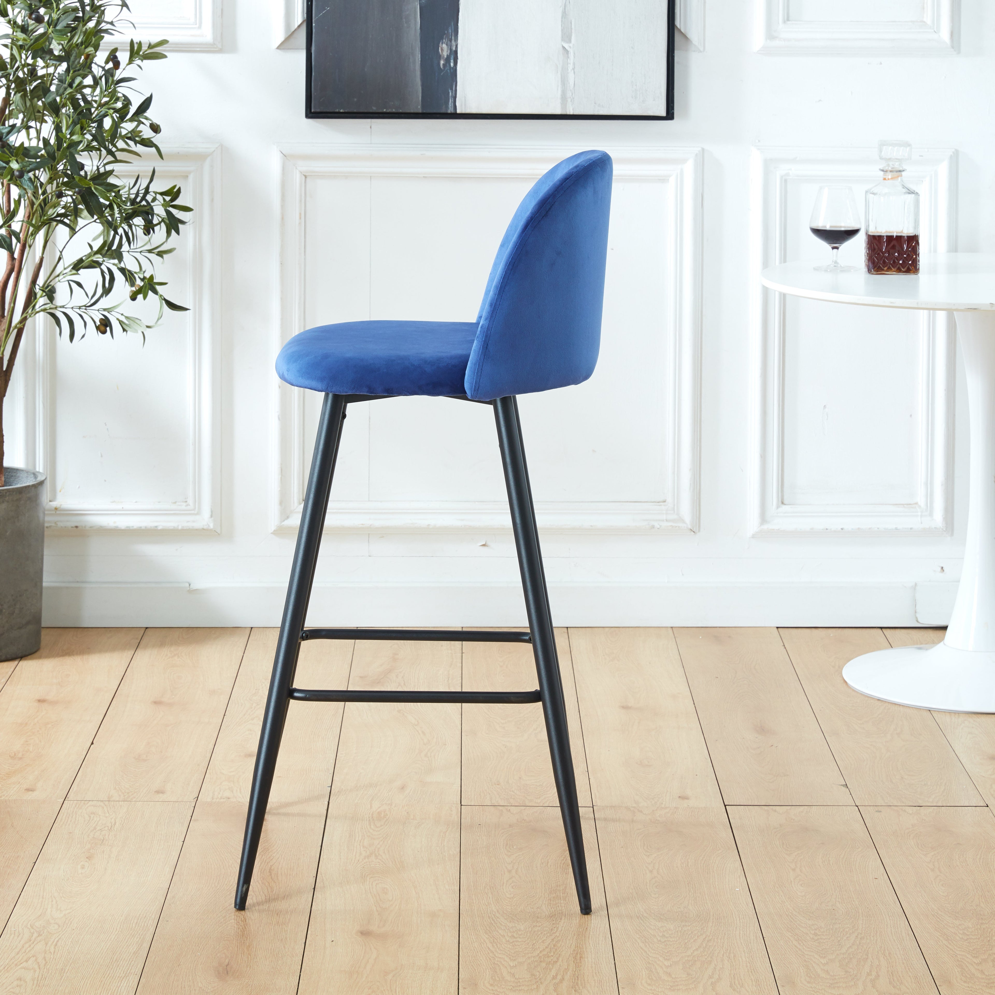 Velvet Bar Stool Set of 2