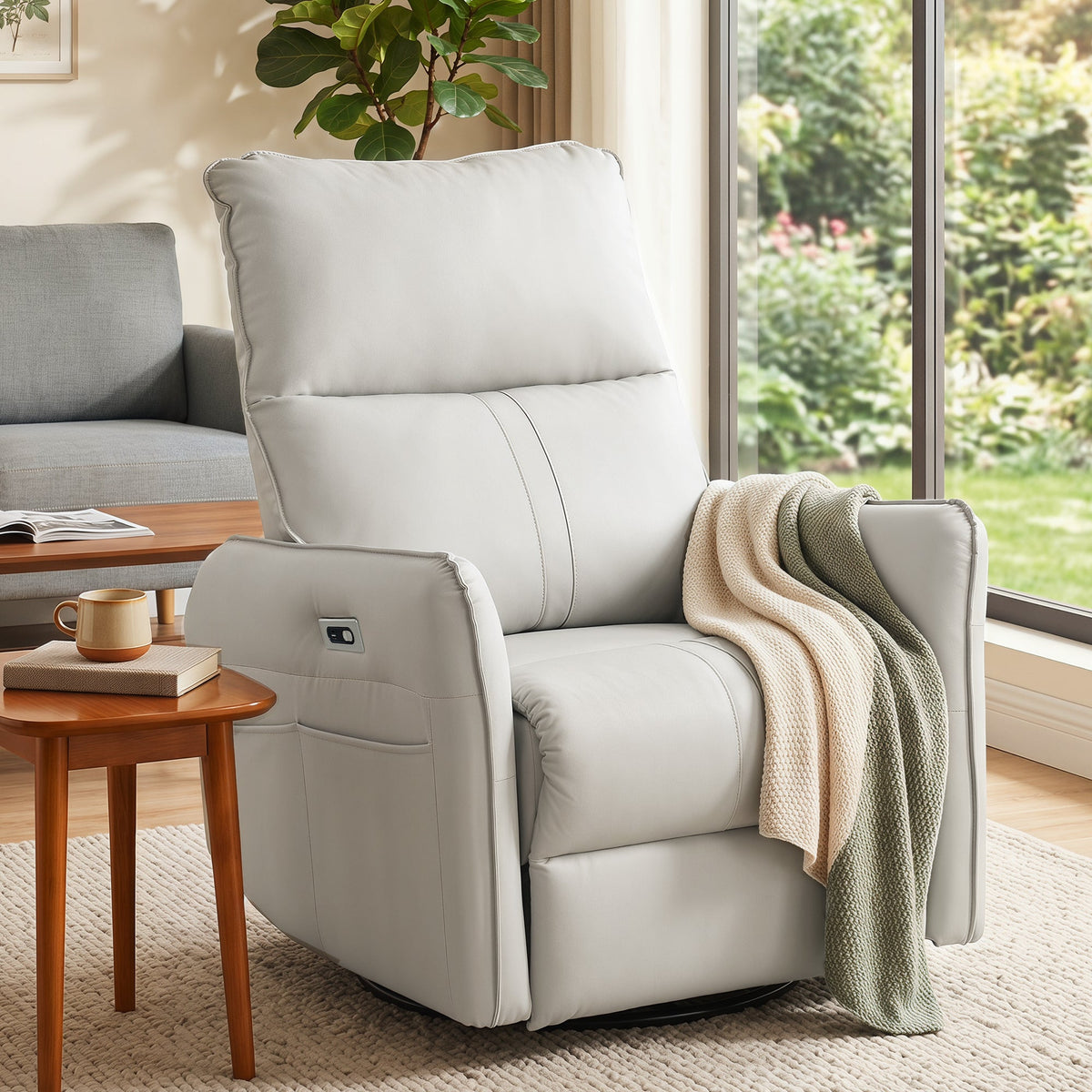 270° Power Swivel Rocker Recliner Chair