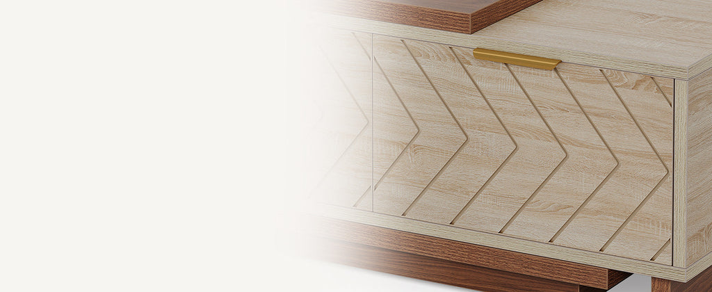 42.13" Extendable Coffee Table with Storage Drawers