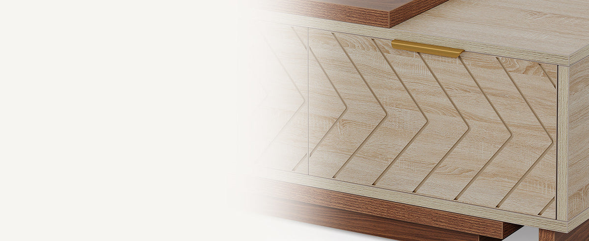 42.13" Extendable Coffee Table with Storage Drawers