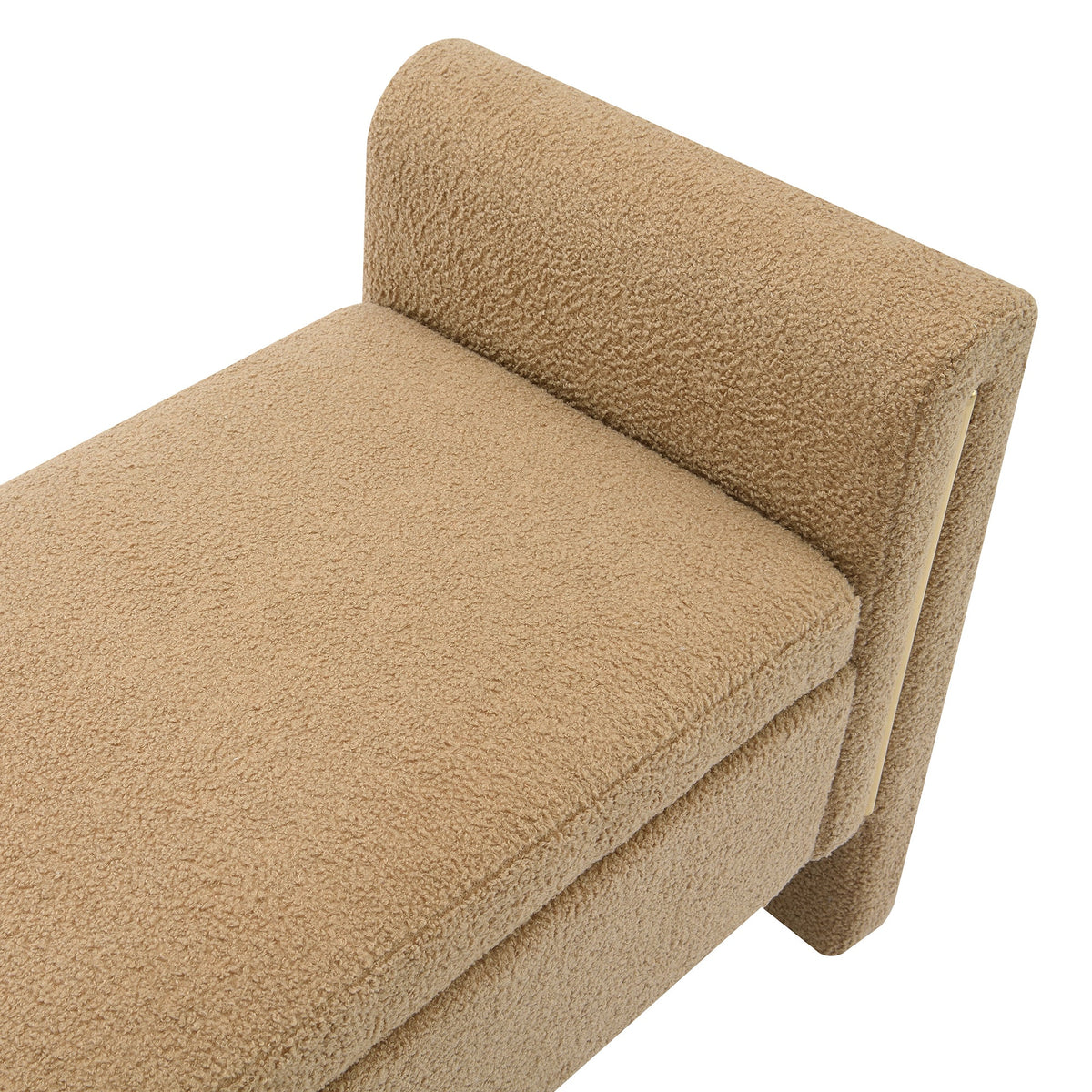 Modern Teddy Bed End Bench with Arms and Storage