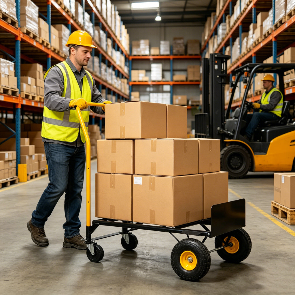 Dual Purpose Hand Truck Dolly Cart with Swivel Wheels