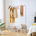 Garment Rack with Basket on Wheels
