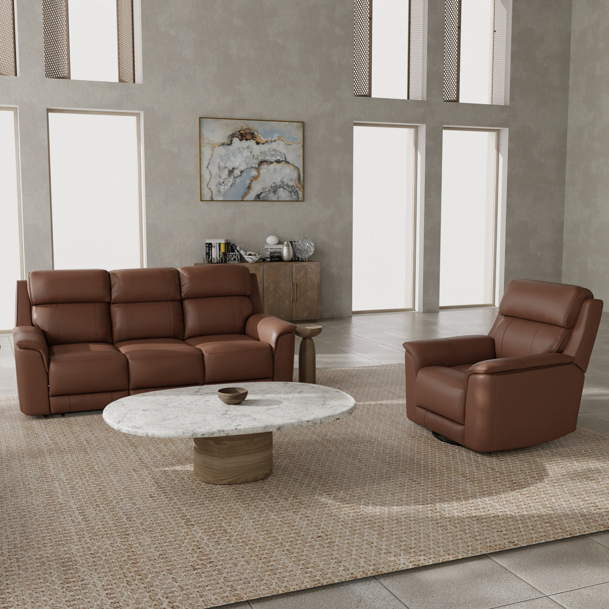 Oslo Manual Glider Recliner in Pecan