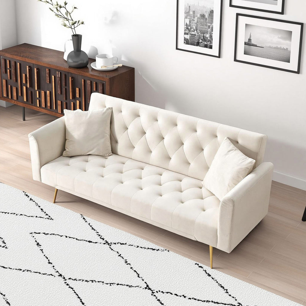 71 Inch Convertible Love Seat Sofa, American Retro