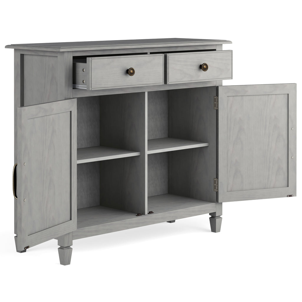 Connaught Solid Wood Entryway Storage Cabinet in Fog