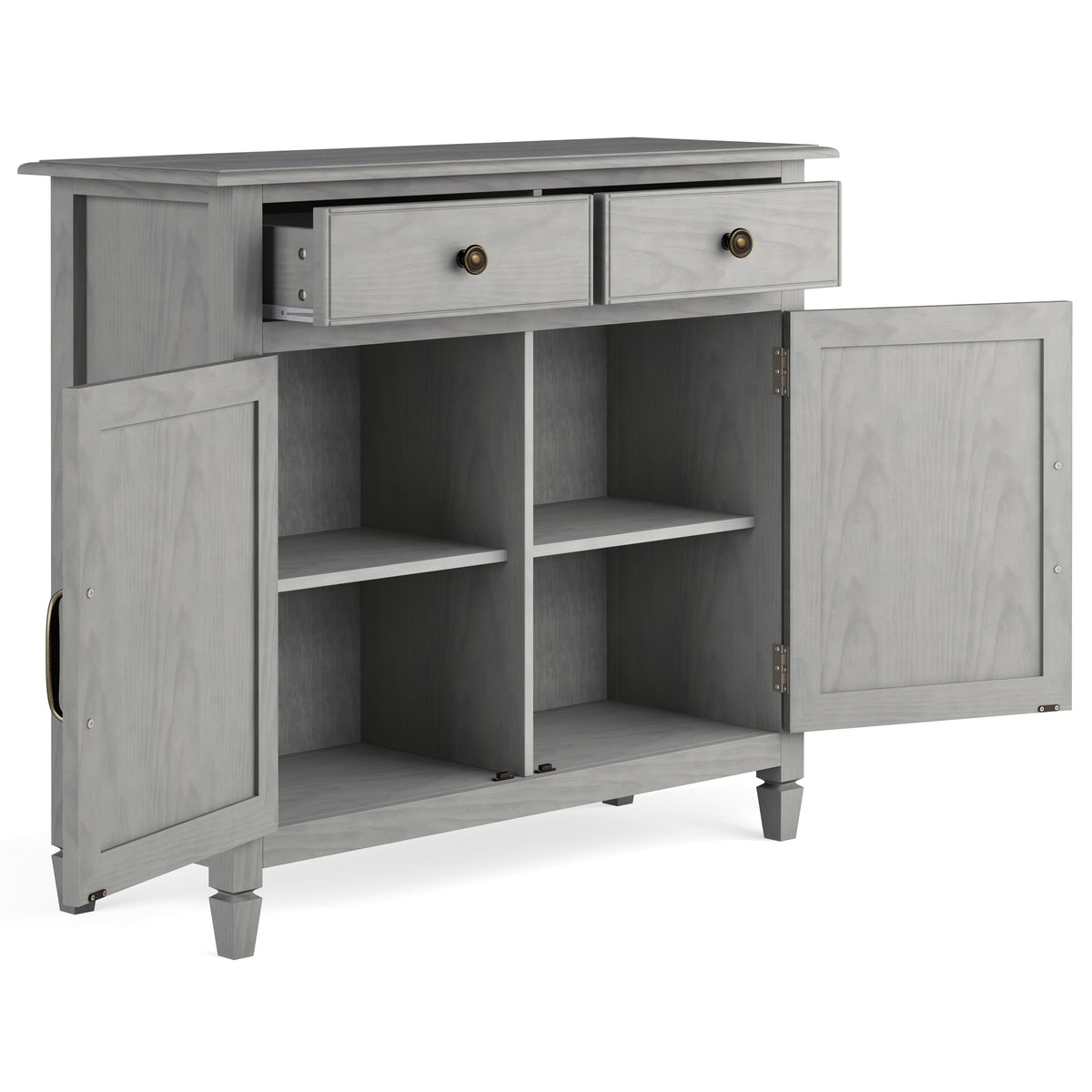 Connaught Solid Wood Entryway Storage Cabinet in Fog