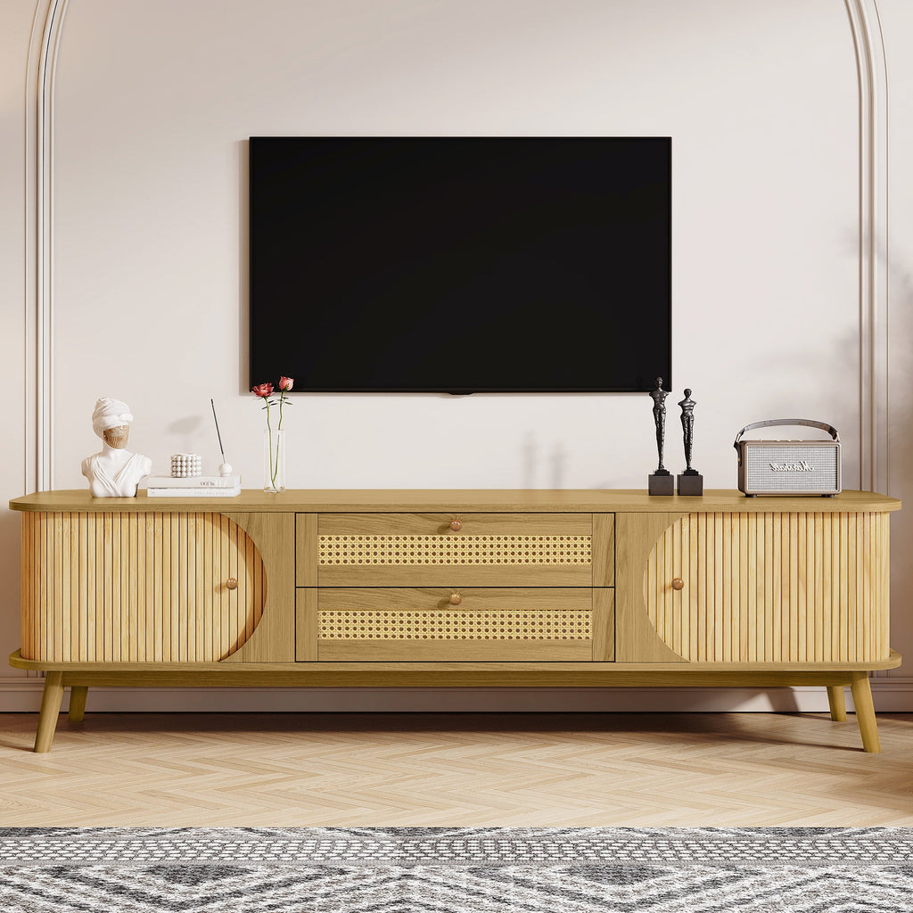 Rattan TV Stand for TVs Up to 75''