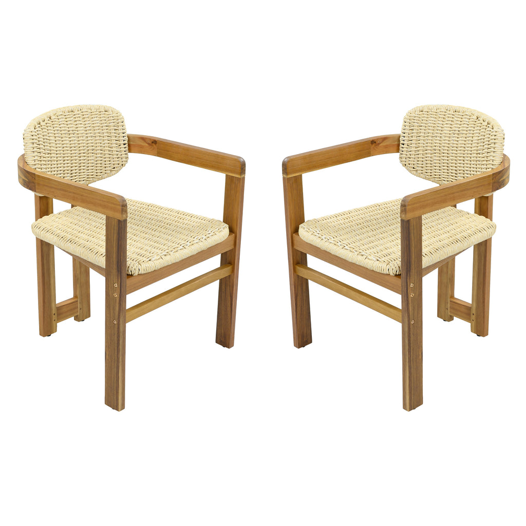 Outdoor Woven Rattan Chair Set