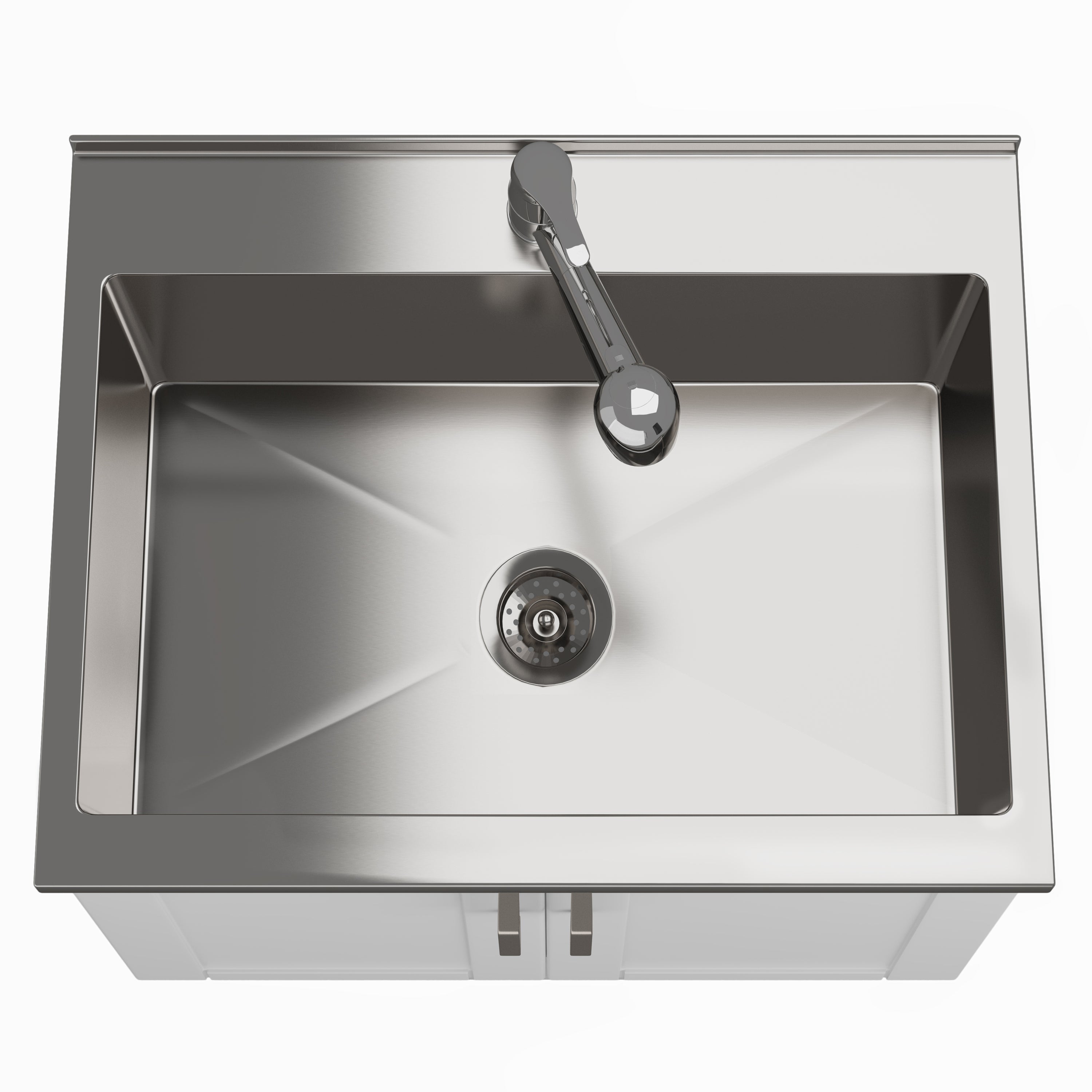 Kyle 28" Laundry Cabinet with Faucet and Stainless Steel Sink