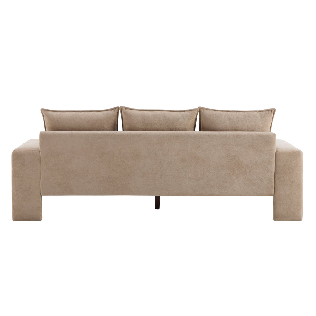 Algora 84.5 in. Modern Upholstered Velvet Sofa, Moss