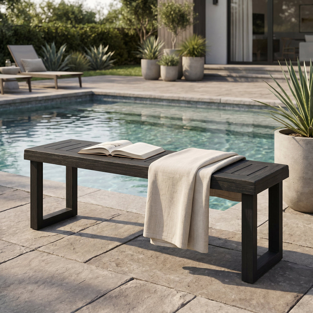 Outdoor Acacia Wood Dining Bench