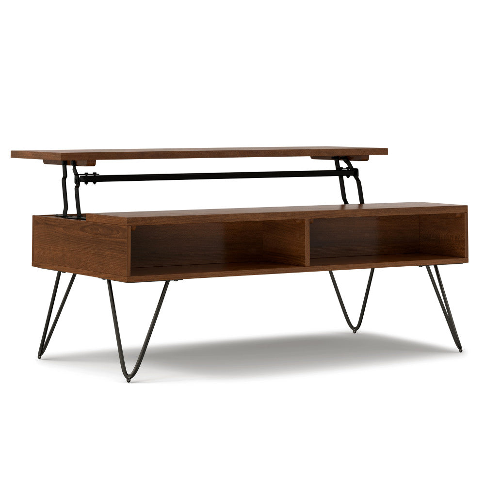 Hunter 48 Inch Wide Solid Wood Lift Top Coffee Table