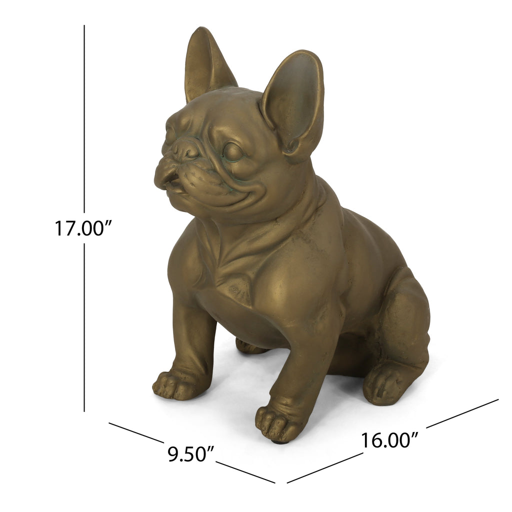 Dog Garden Sculpture - Outdoor French Bulldog Garden Statue