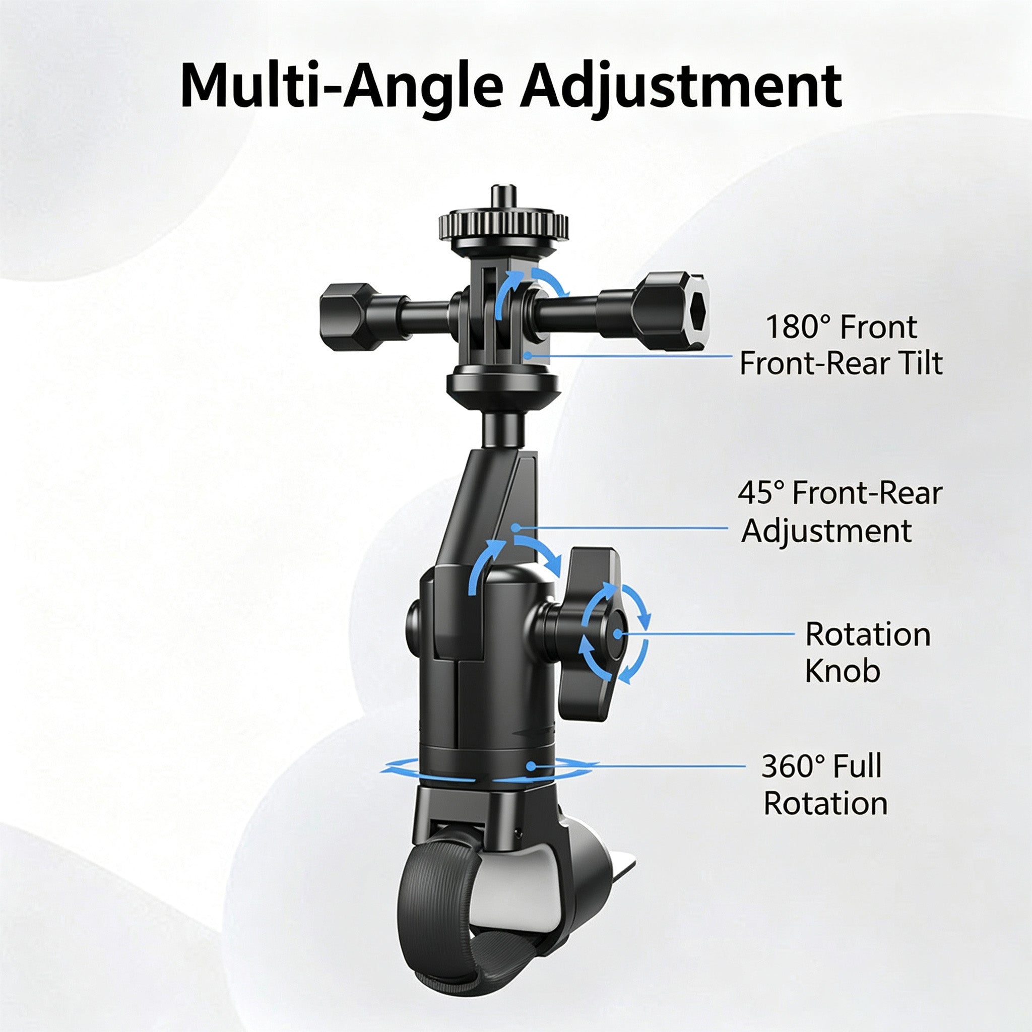 360 Action Camera Mount For Motorcycle E Bike Road Bike Bicycle Handlebar Bracket For Sports Camera Riding Dash Cam