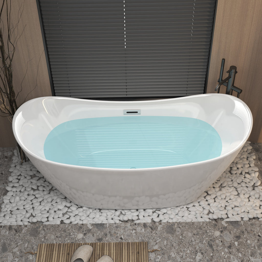 59" Acrylic Freestanding Tub - Gloss Finish