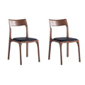 Moderno Wood Vegan Leather Dining Chair