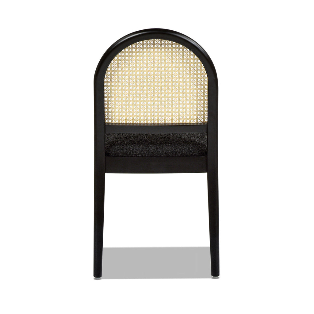 Panama 18.5" Curved Resin Cane Rattan Side Dining Chair Set of 2
