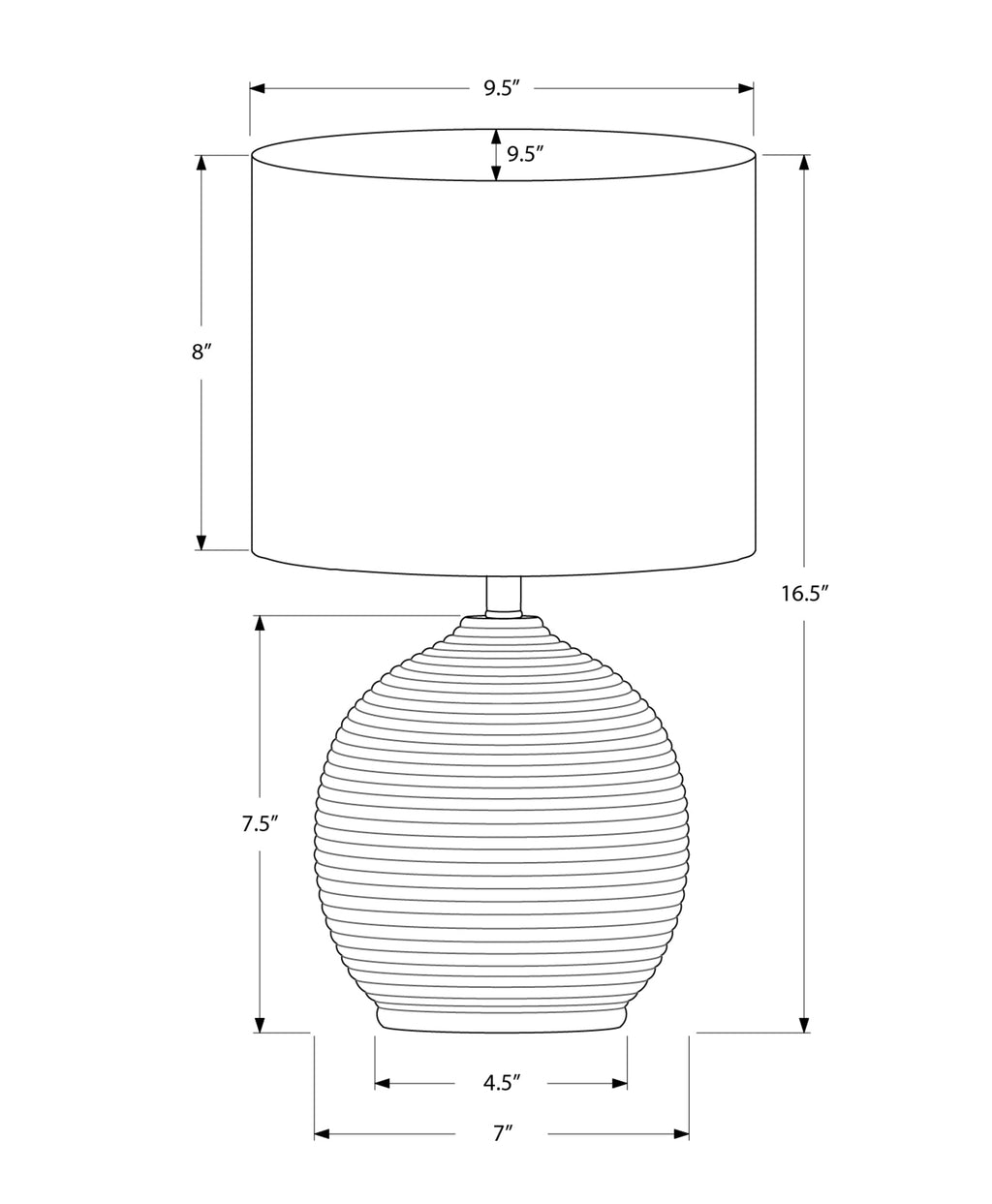 Contemporary 16"h Table Lamp