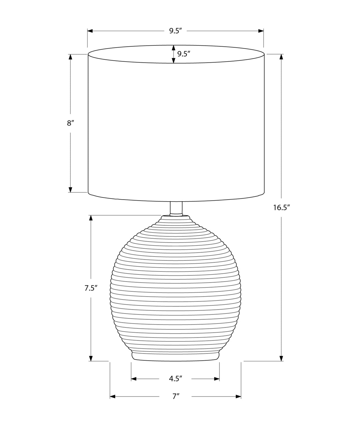 Contemporary 16"h Table Lamp