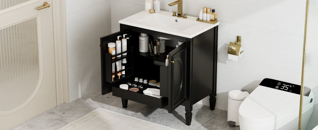 30" Bathroom Vanity with Sink and Two Doors