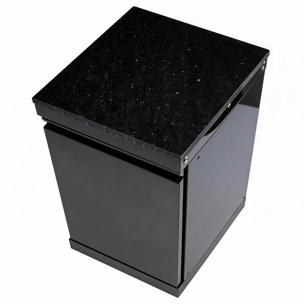 Black Single-Door Storage Locker for Outdoor Kitchen Islands
