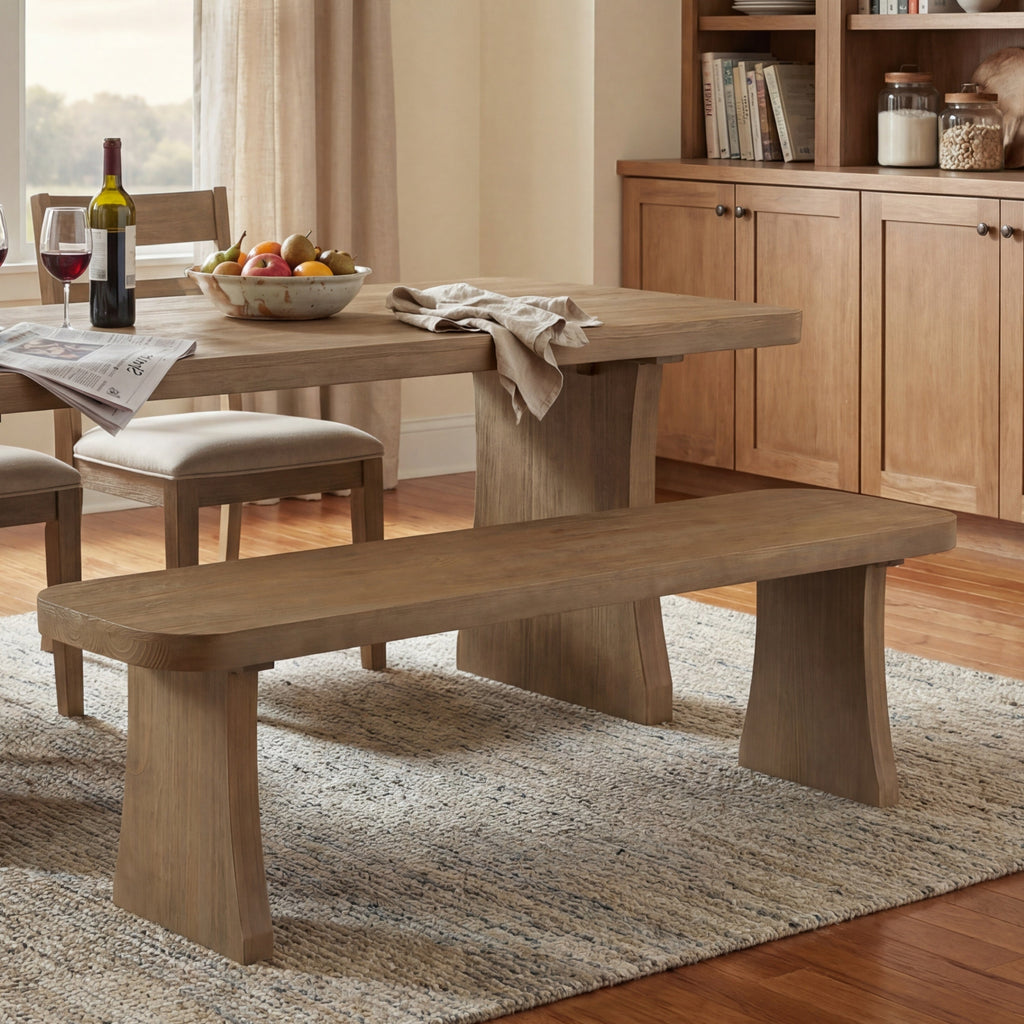 Indoor Pine Dining Bench