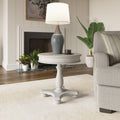 Gray Round End Table