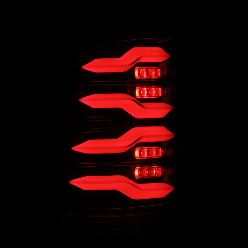 AlphaRex 09-18 Dodge Ram Luxx-Series LED Tail Lights Alpha-Black w/ Activation Light & Seq. Signal 640003 *Discontinued