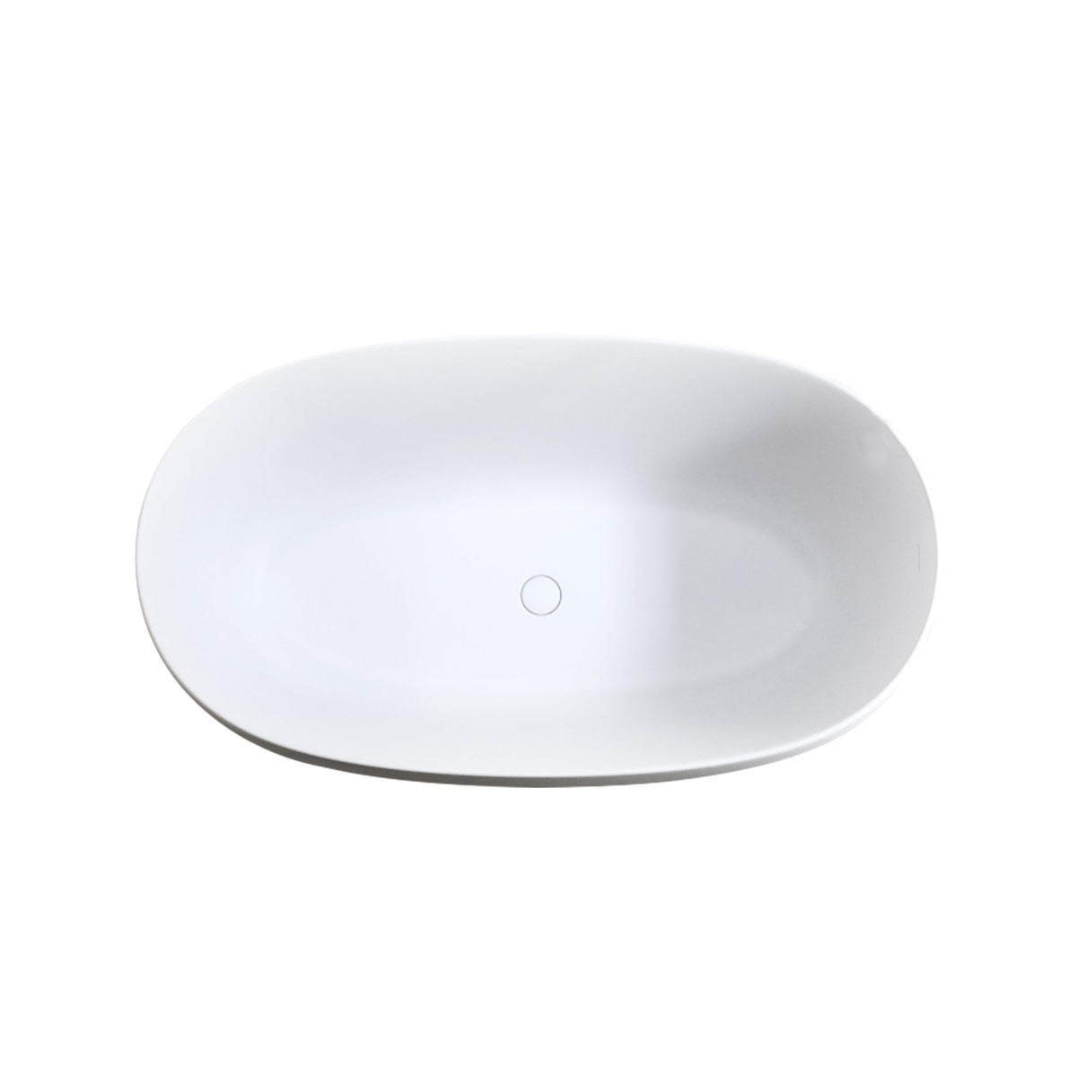 LILYA 47'' Independent Solid Surface Resin Stone Bathtub