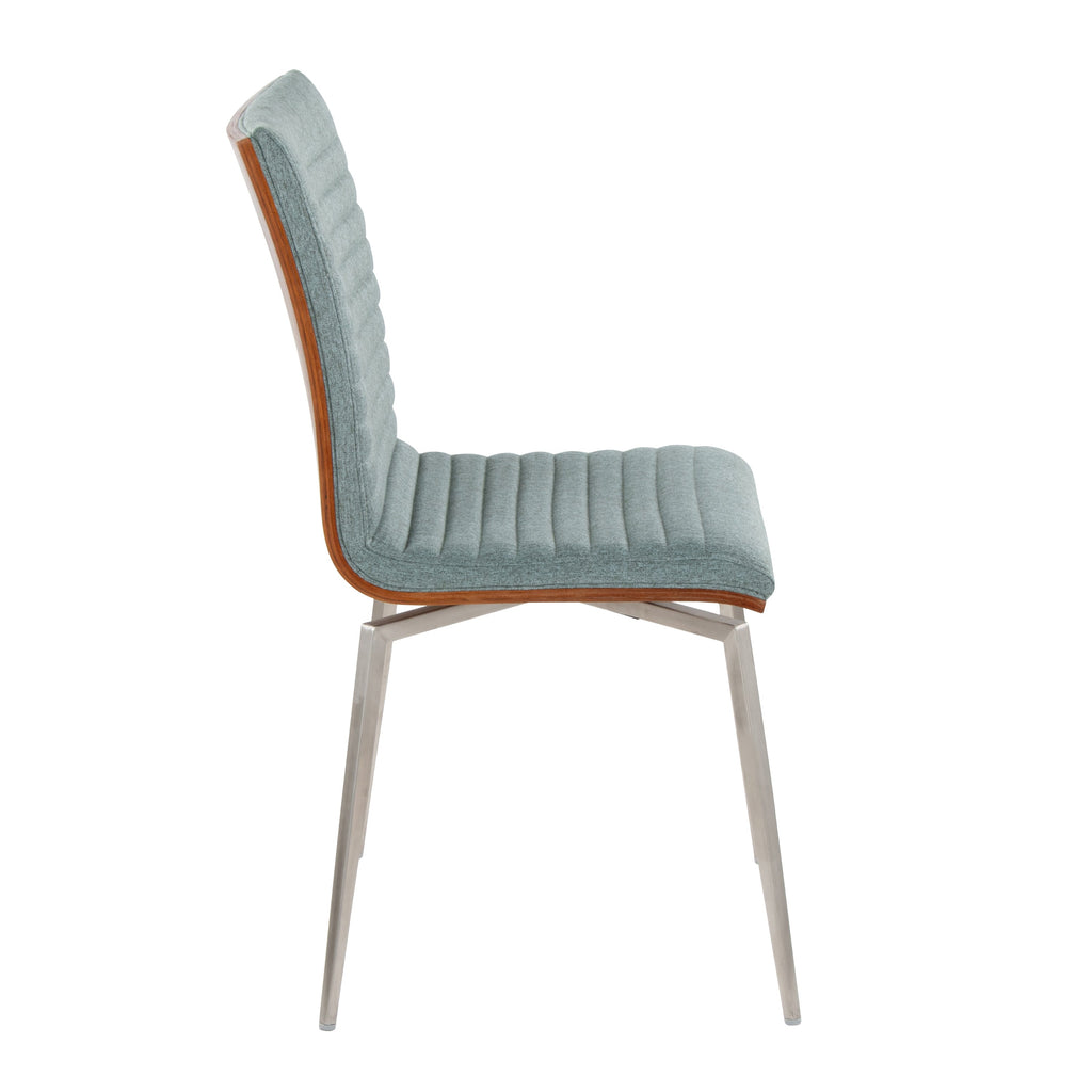 Contemporary Dining/Accent Chair with Swivel in Stainless Steel