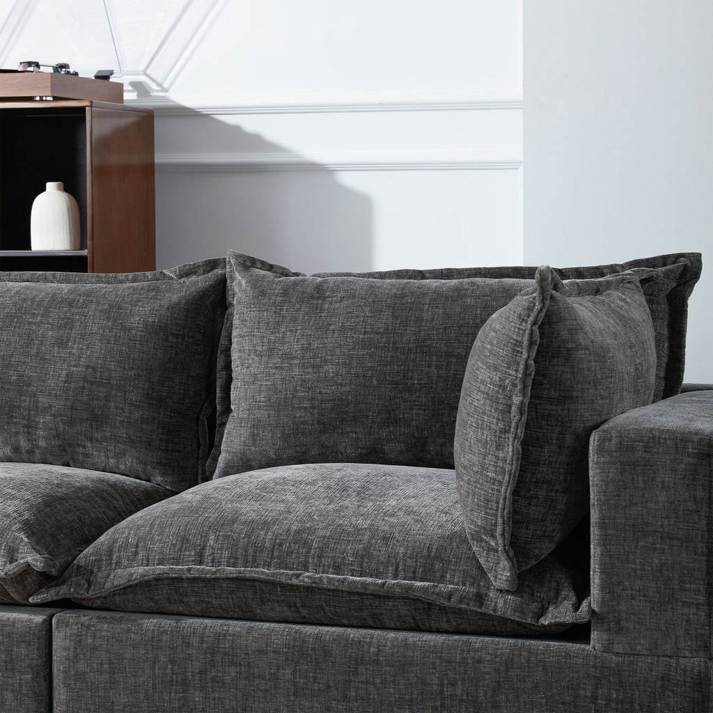 117.5 Inch Modular Sectional Sofa with Movable Storage Ottoman