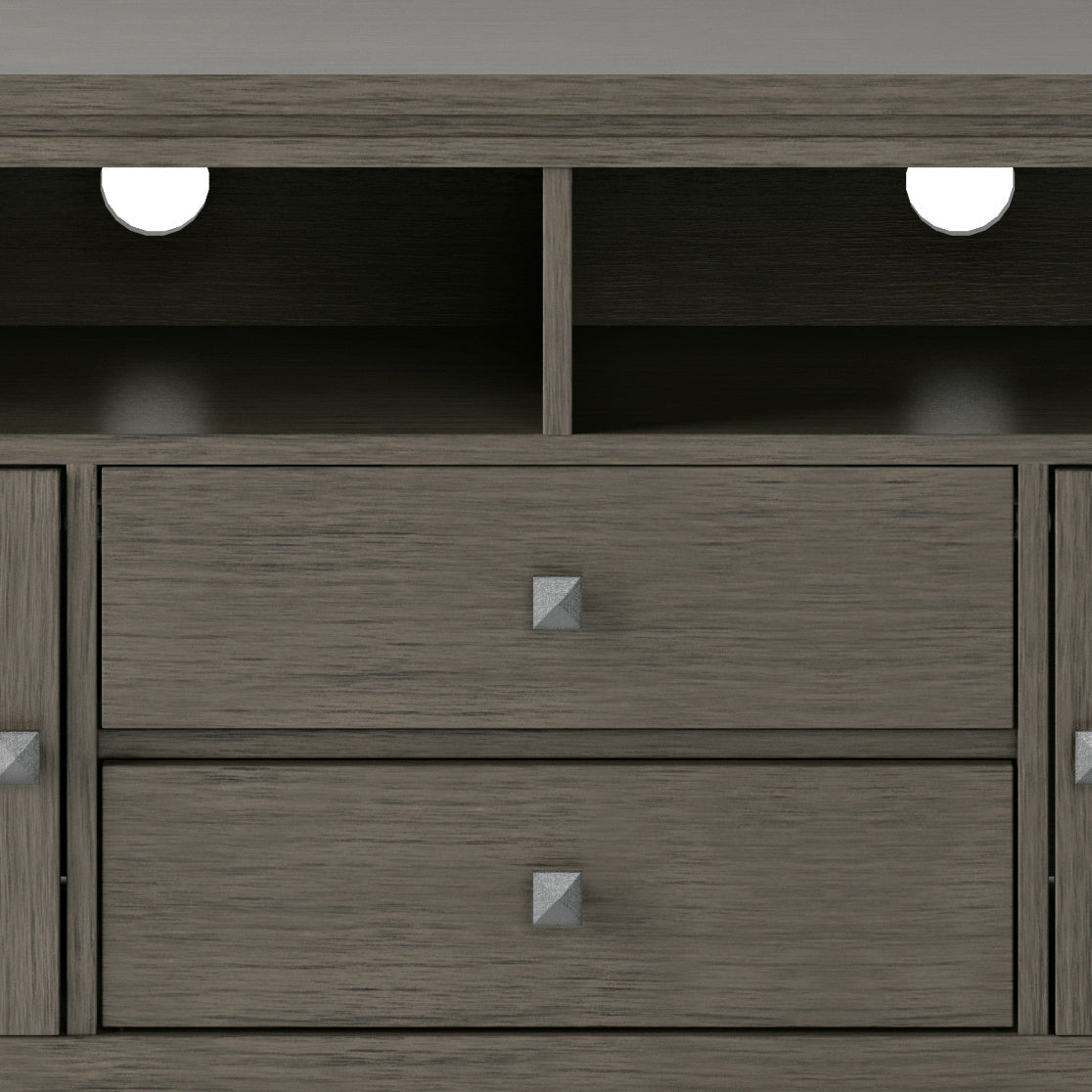 Cosmopolitan 72-Inch Wide Solid Wood TV Stand in Farmhouse