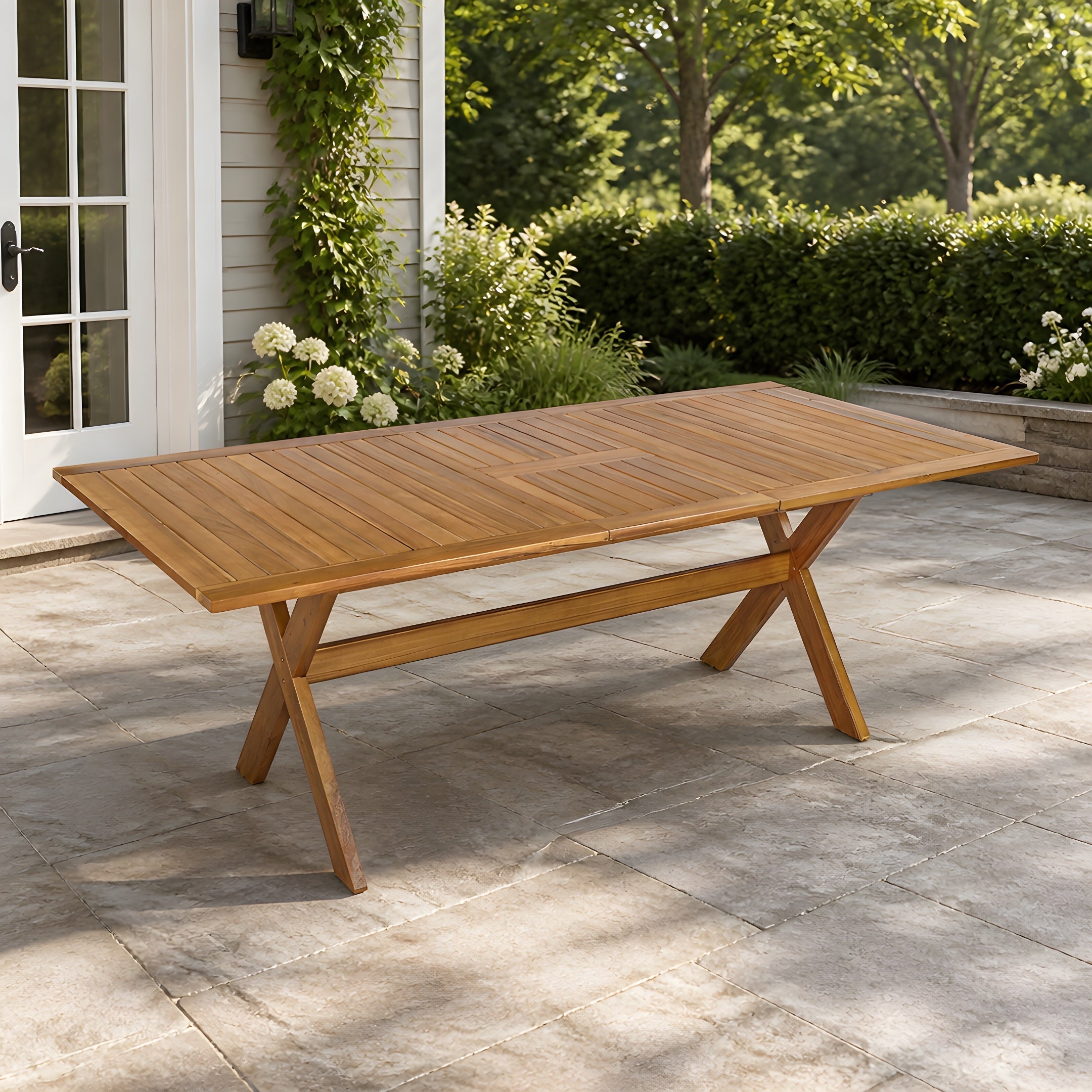 Acacia Wood Outdoor Dining Table
