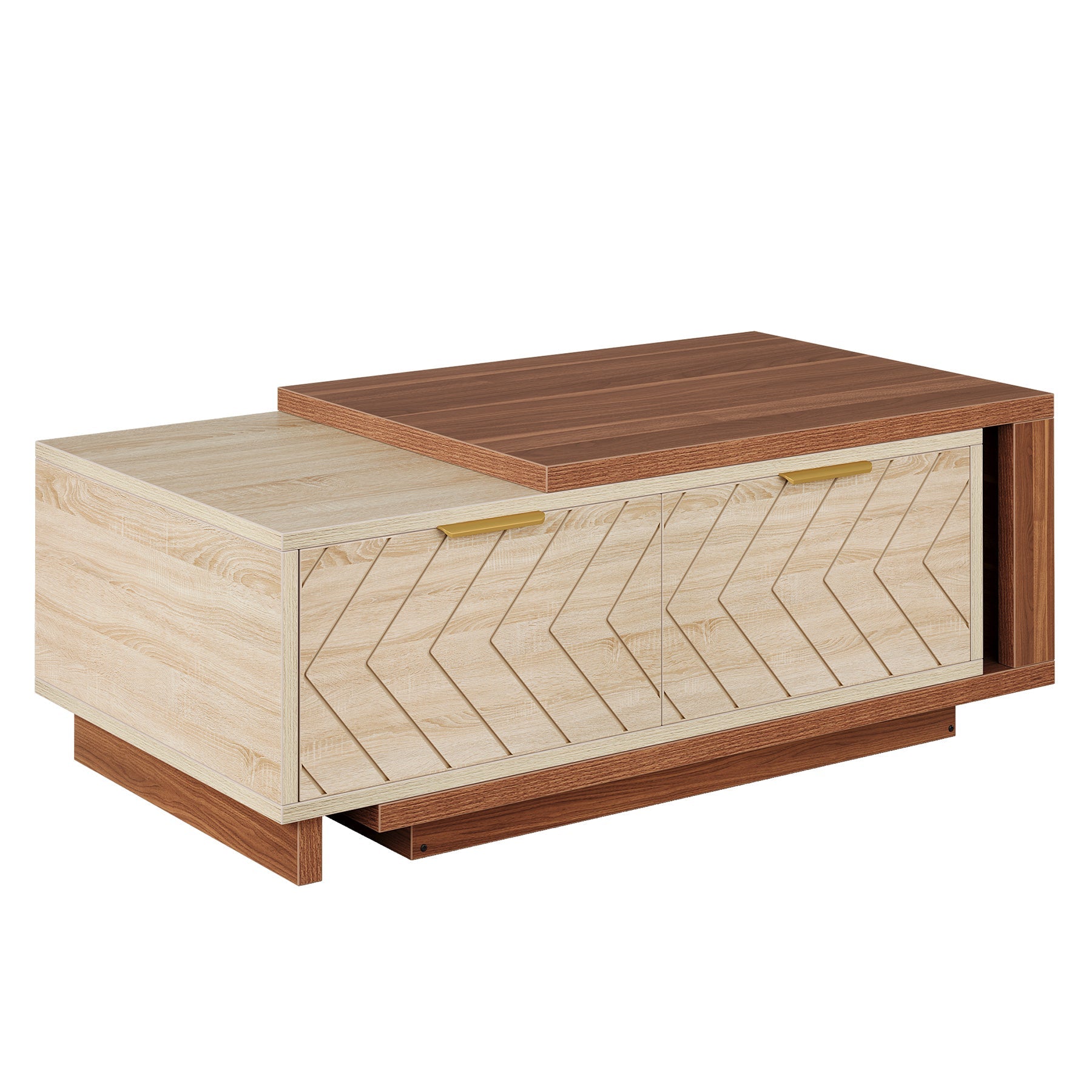 42.13" Extendable Coffee Table with Storage Drawers