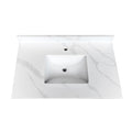 37-Inch Quartz Bathroom Vanity Top with Undermount Sink