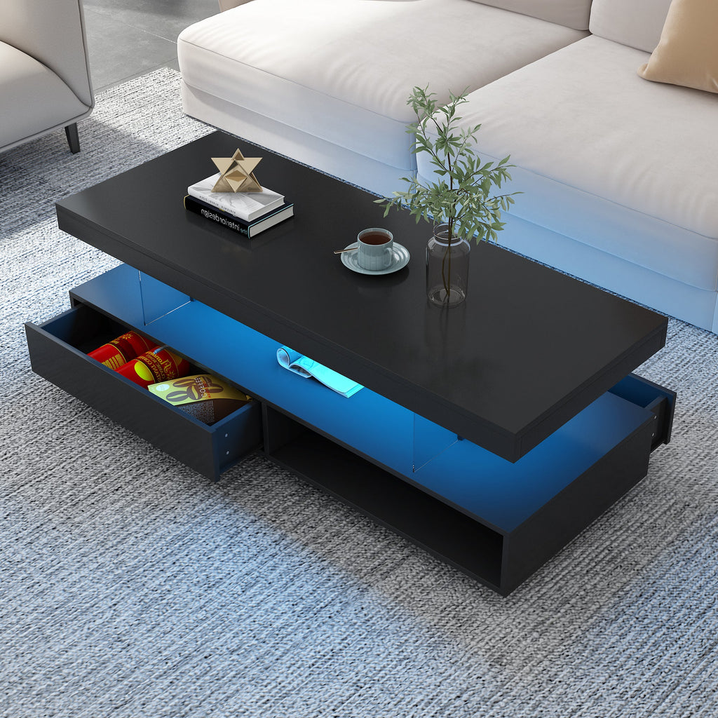 Vibe Haus LED Coffee Table with Storage