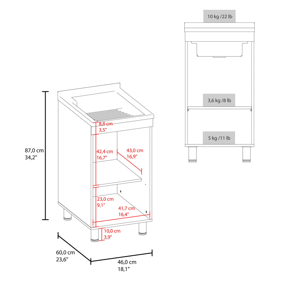 Darwin Freestanding Utility Tub and Sink Cabinet