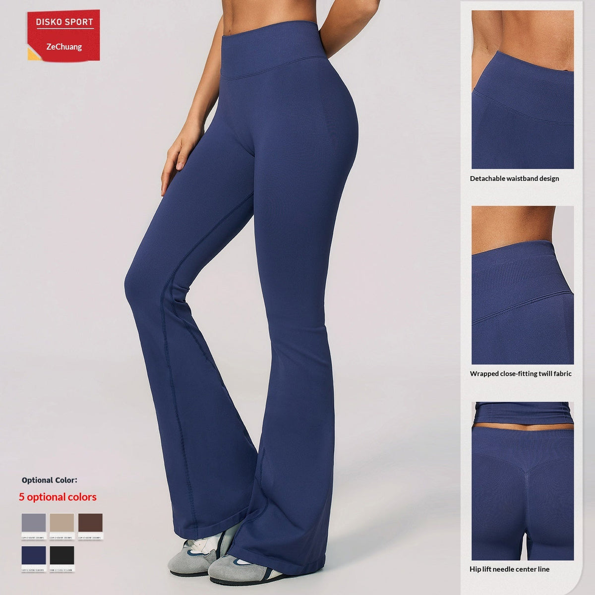 Zechuang's New Seamless Fitness Bell-bottom Pants Are High-waisted, Slimming, Butt-lifting, And Highly Elastic Sports Yoga Pants For Women 4535