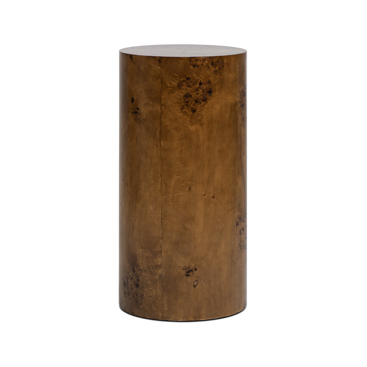 Nebula 29.5" Burl Accent Pillar Side Table
