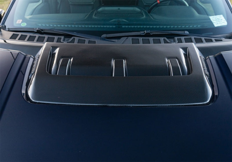 Ford Racing 21-24 Ford F150 Raptor Carbon Fiber Hood Vent - Gloss M-16628-FG