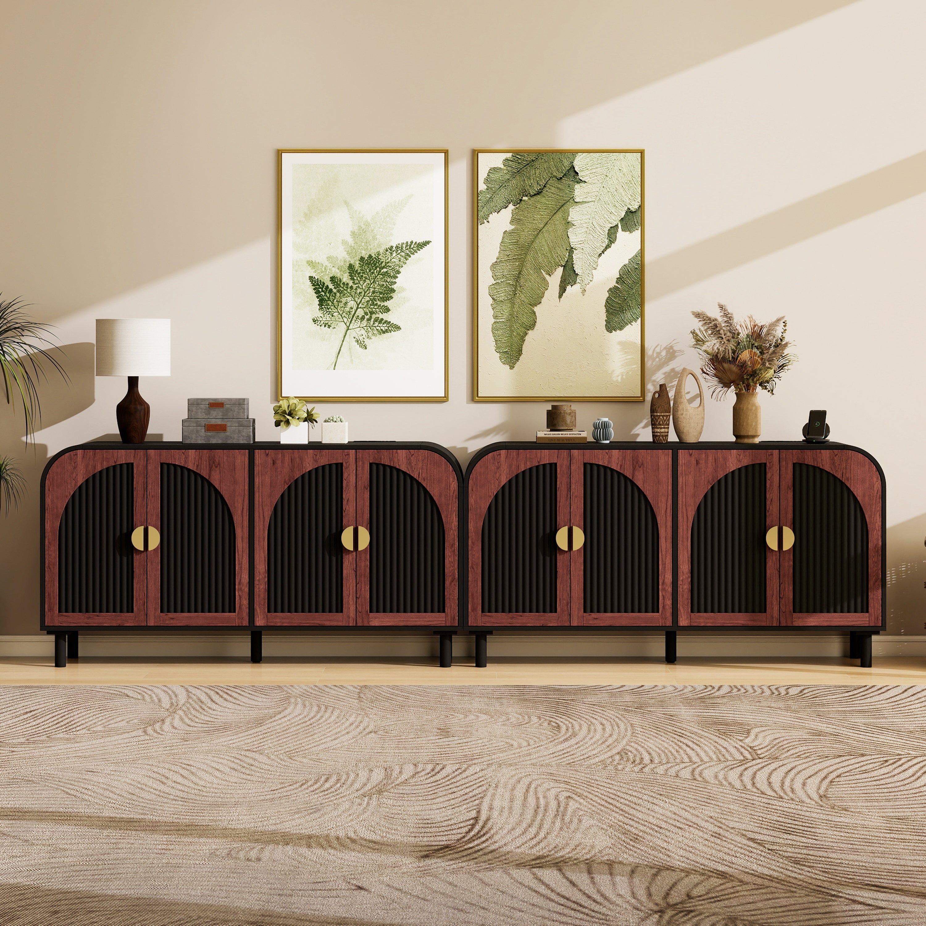 Vintage Arched Sideboard Cabinet