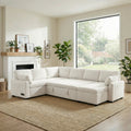 Convertible Sofa Bed - 111" Sectional Sofa with Reversible Chaise