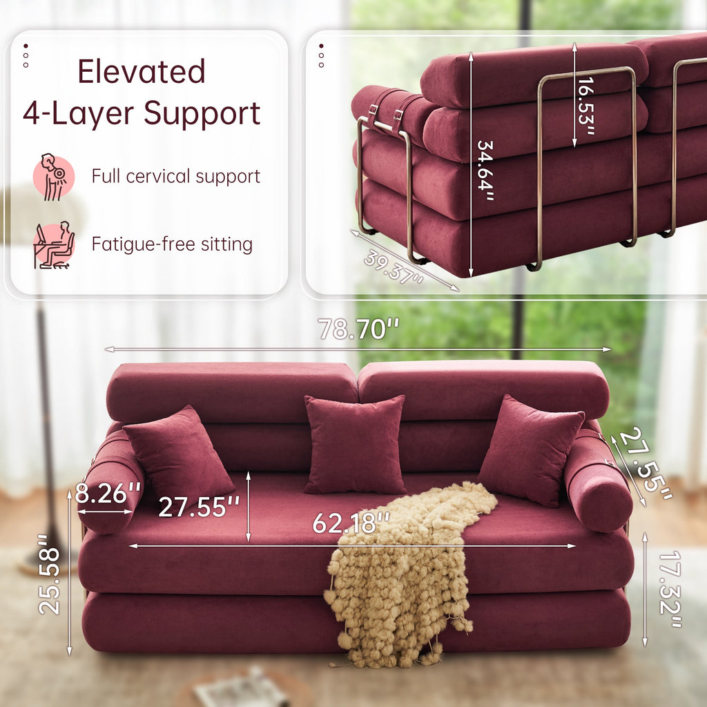 Convertible L-Shaped Sectional Sofa Bed